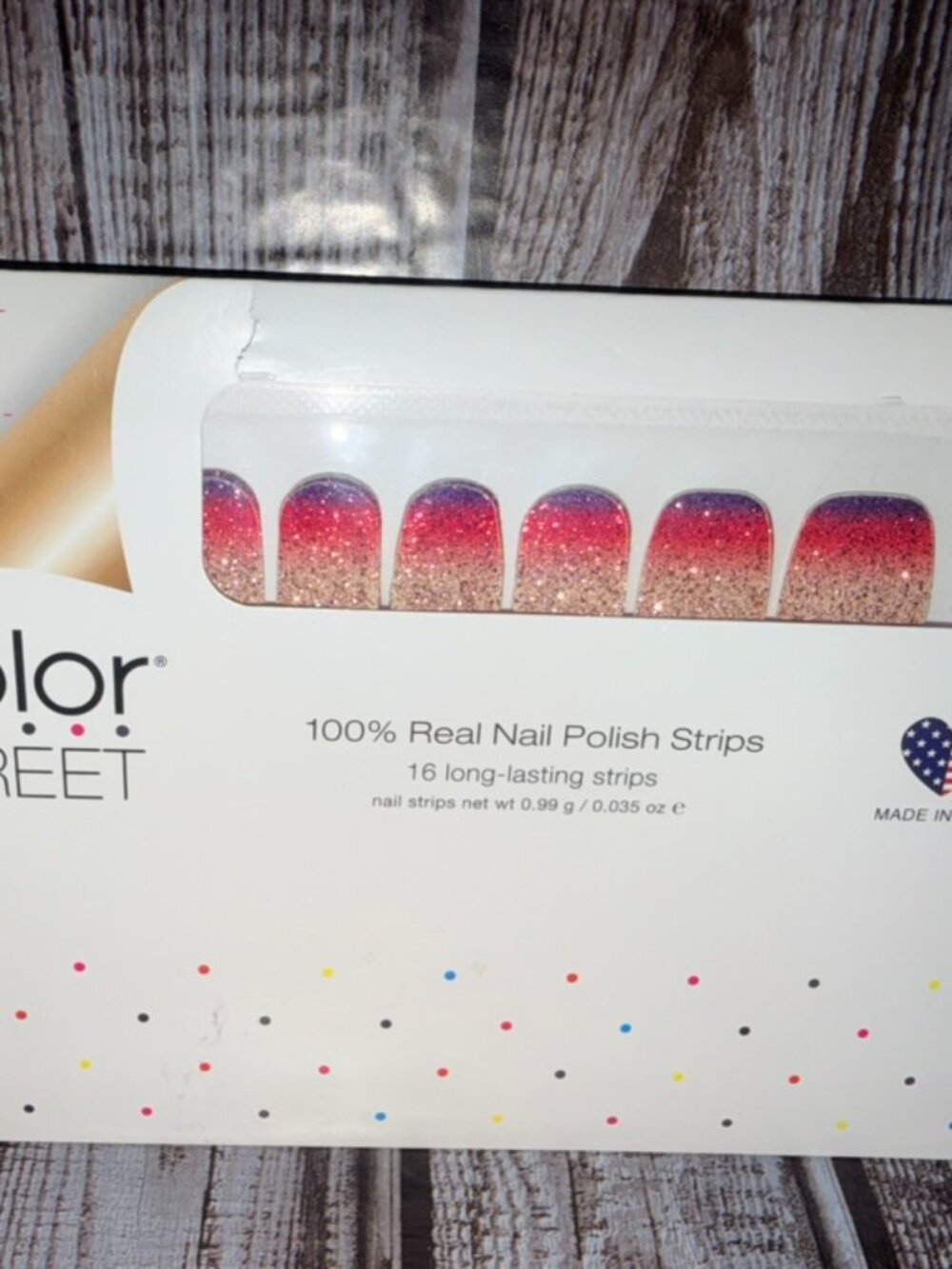 Nuclear Fuchsian Color Street Nail Polish Strips Retired Pink Glitter Polish - Picture 2 of 3